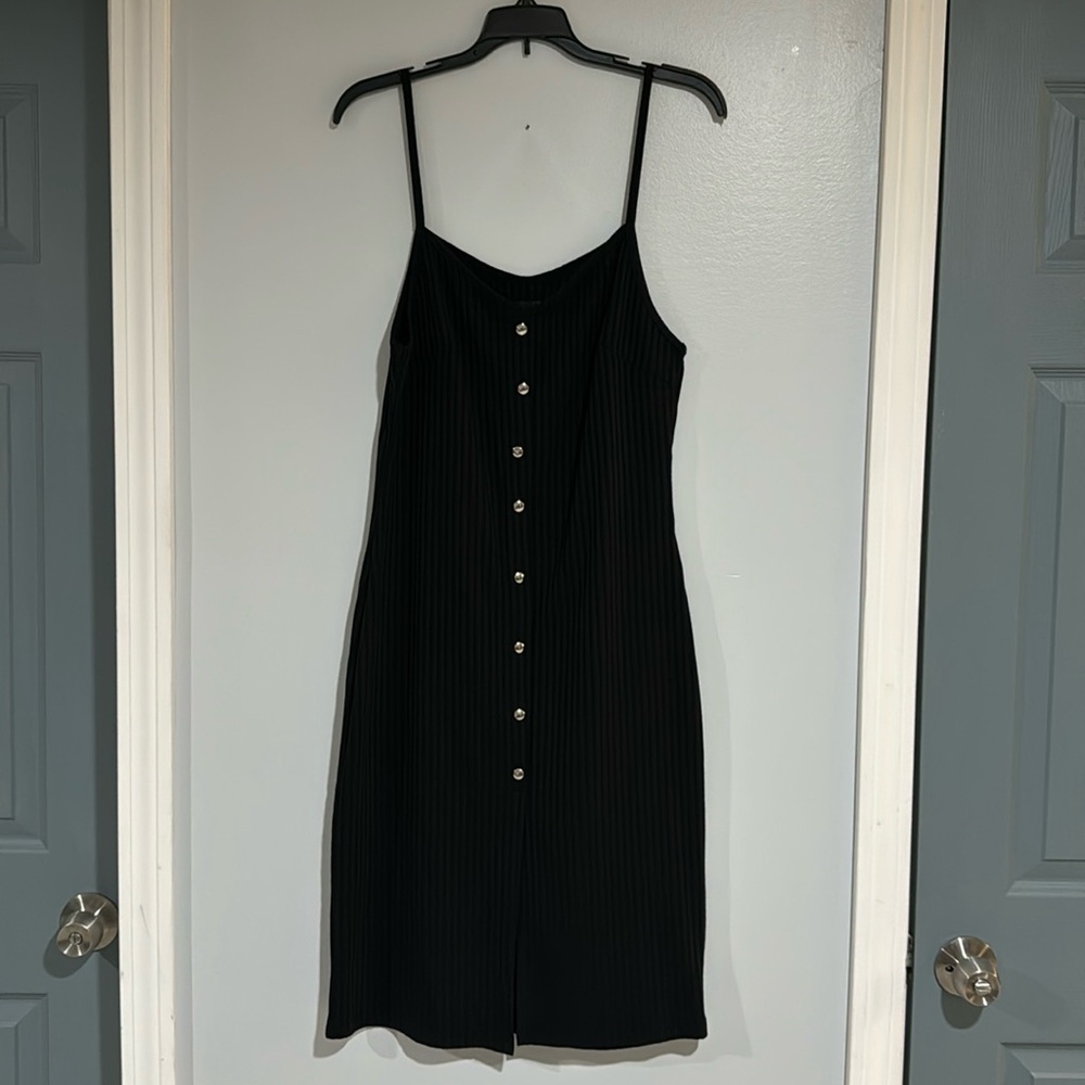 NWOT spaghetti straps dress front button design, buttons are only decorative.